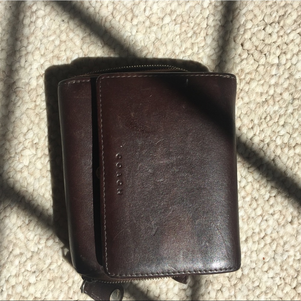 Coach brown leather wallet